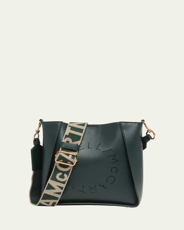 Mini Logo Vegan Leather Bucket Crossbody Bag